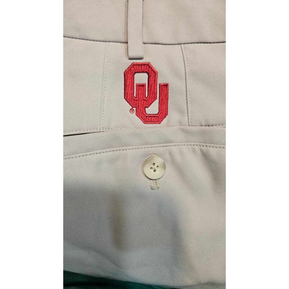 Gorpcore Peter Millar Oklahoma Sooners OU Performance Golf Shorts Khaki Mens 40